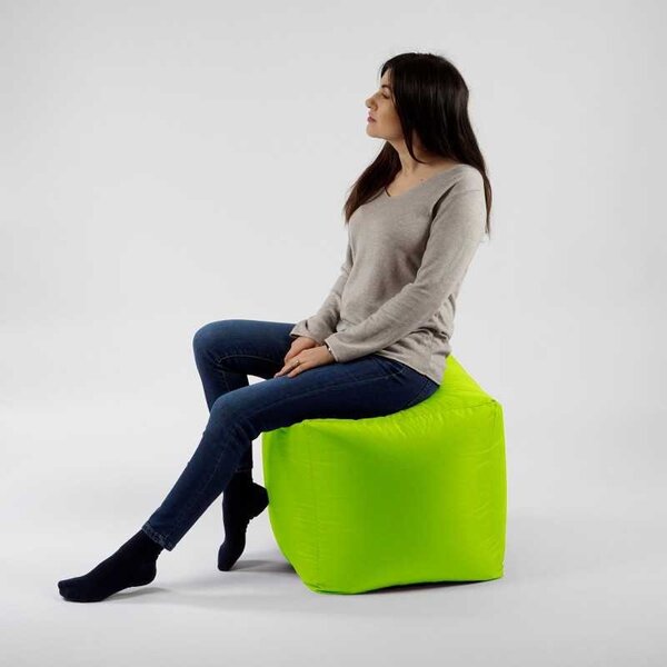 Taburet Cub XL, Material Impermeabil - Verde neon