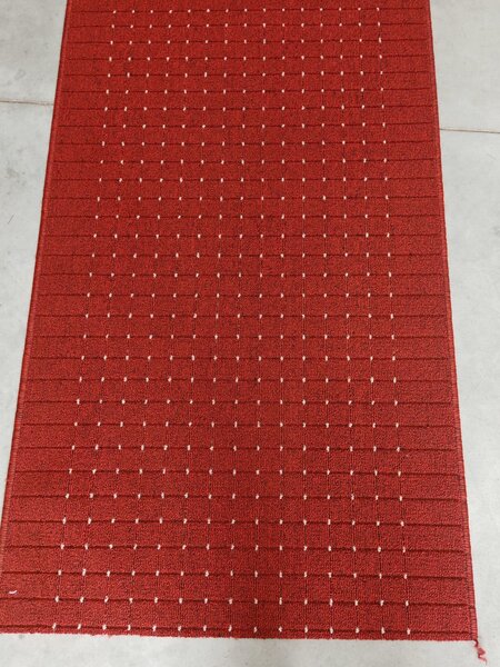 Traversa Antiderapanta Hol Bucatarie, Model Stanford Red Cream, Rosu 67 x 400