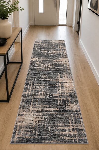 Traversa Hol, Model Anny 33015 891, Traversa Festonata, Latimea 95 cm, Gri 95 x 200