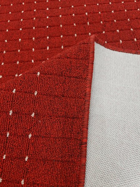 Traversa Antiderapanta Hol Bucatarie, Model Stanford Red Cream, Rosu 67 x 400