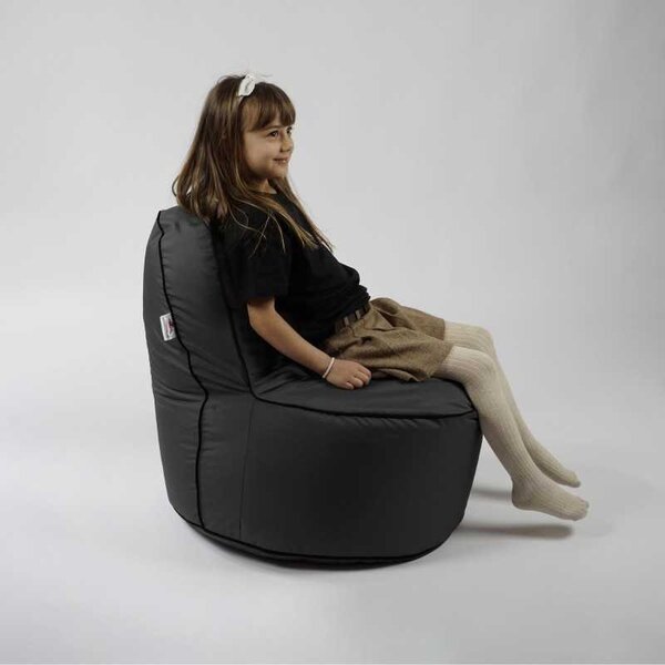 Fotoliu OK Junior, Material impermeabil - Gri inchis