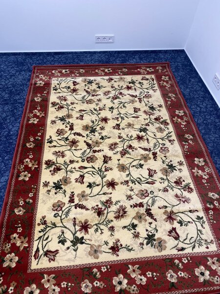 Covor Clasic Sufragerie, Model Lotos 15075 150, Crem Caramiziu Dreptunghi, 120x200