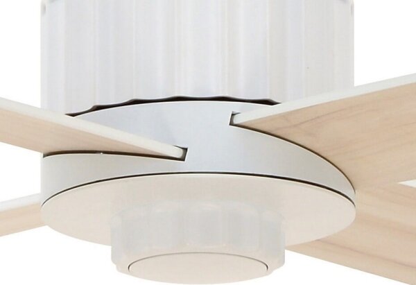 Ventilator LED de tavan Lucci air 213171 NEWPORT lemn/alb/bej + telecomandă
