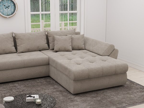 Colțar extensibil dumonde cu ladă de depozitare Loana XL Vibe Bej 06 II 335x185 cm