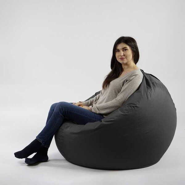 Fotoliu Relaxo XL, Material Impermeabil - Gri inchis