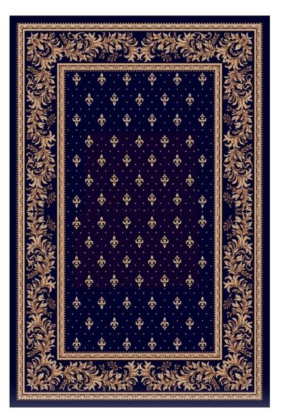 Covor Model Bisericesc 15033 810, Albastru cu crini 80x150