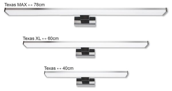 Top Light TEXAS - Iluminare LED oglindă baie LED/8W/230V IP44