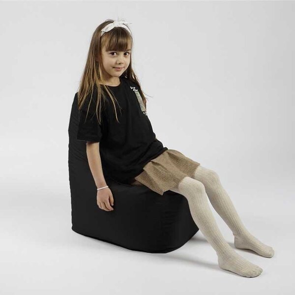 Fotoliu tip Scaun Sunlounger Junior, Material Impermeabil - Negru