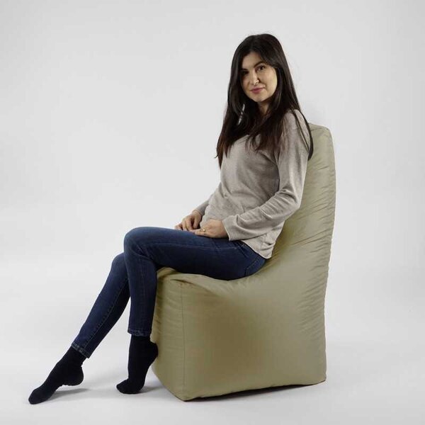 Fotoliu tip Scaun Sunlounger, Material Impermeabil - Bej