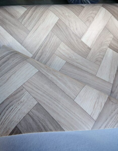 Covorul PVC linoleum Tree 95-2, 1 m, 1.5 m, 2 m, 2.5 m, 3 m, Crem Bej Suport Pasla 1 x 4 m