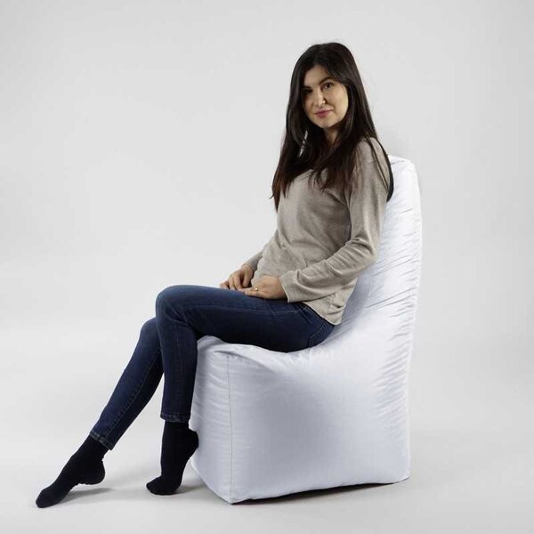 Fotoliu tip Scaun Sunlounger, Material Impermeabil - Alb