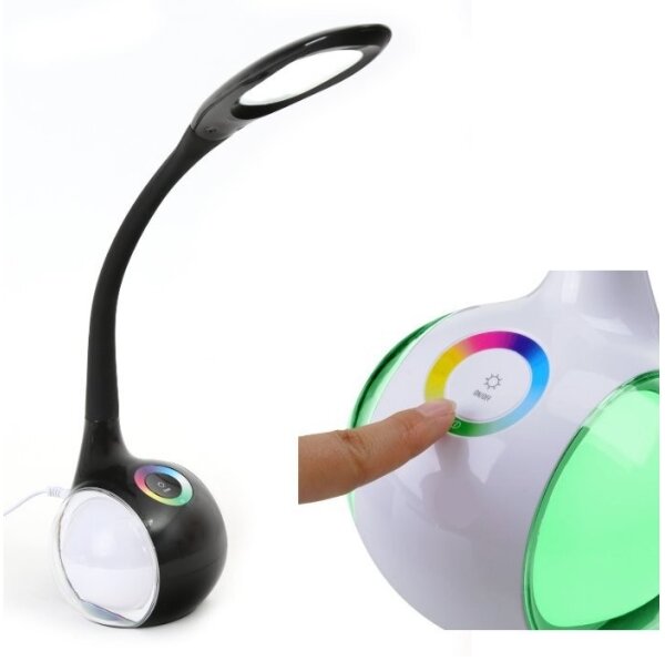 LED RGB Lampă de masă dimmabilă LED/7W/230V negru