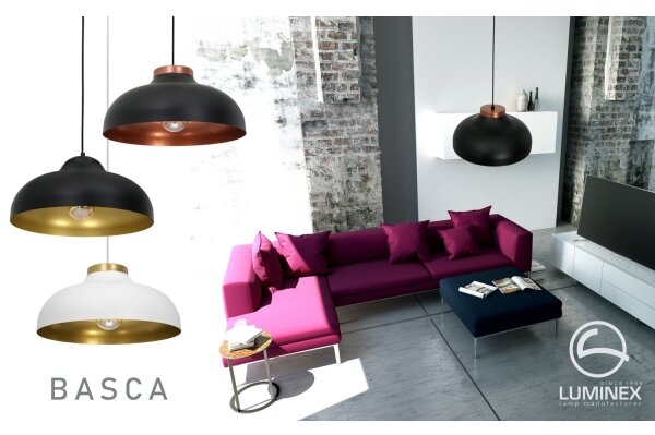 Lustră pe cablu BASCA 1xE27/60W/230V