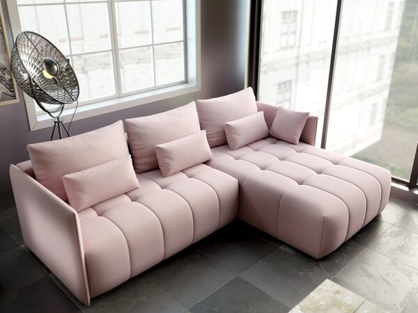 Colțar extensibil dumonde cu ladă de depozitare Malta Enjoy Flamingo II 235x185 cm