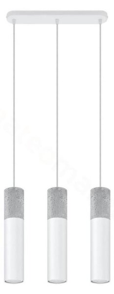 Sollux SL.0649 - Lustr BORGIO 3xGU10/40W/230V beton/metal alb