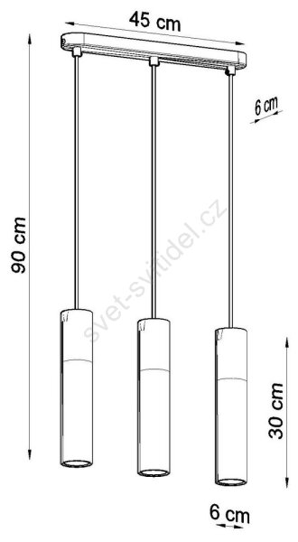 Sollux SL.0649 - Lustr BORGIO 3xGU10/40W/230V beton/metal alb