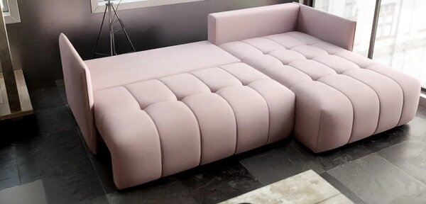 Colțar extensibil dumonde cu ladă de depozitare Malta Enjoy Flamingo II 235x185 cm