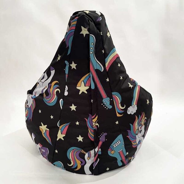 Fotoliu puf copii, Nirvana Light, Material impermeabil - Unicorns Rock