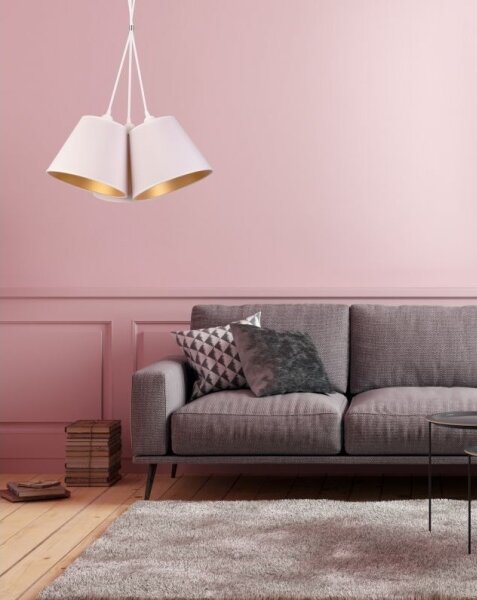 Lustră pe cablu Duolla TWIGGY 3xE27/40W/230V d. 60 cm alb
