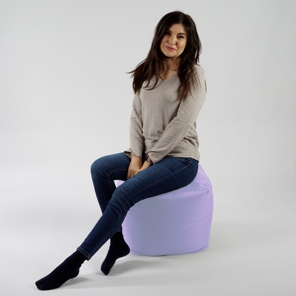 Taburet Cub Pufrelax, Material Impermeabil - Lilac