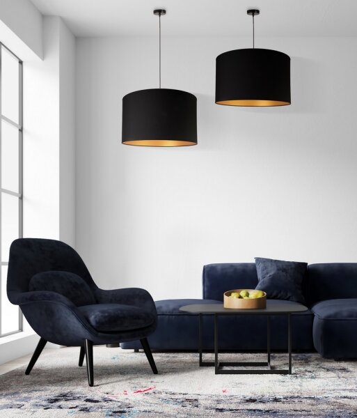 Lustră pe cablu Duolla ROLLER 1xE27/40W/230V d. 45 cm negru