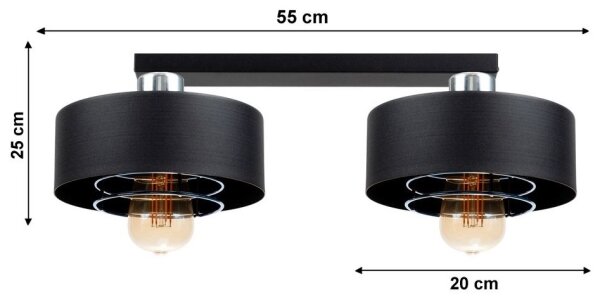 Lustră aplicată VEST 2xE27/60W/230V