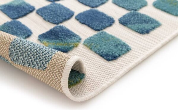 Covor Belgian, Mambo Monaco 23525 350, Crem Turcoaz, 123x170 cm 123 x 170