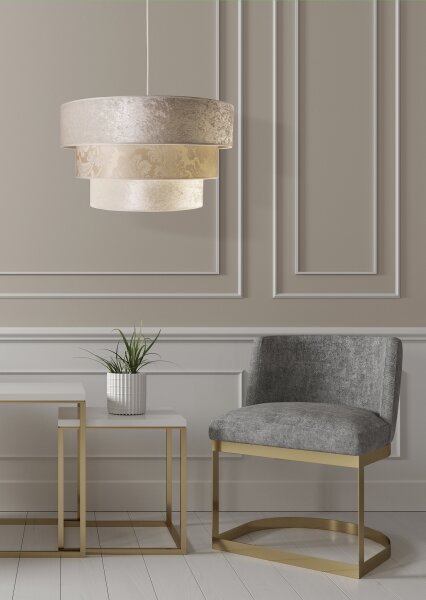 Lustră pe cablu Duolla LUNETA 1xE27/40W/230V d. 45 cm crem