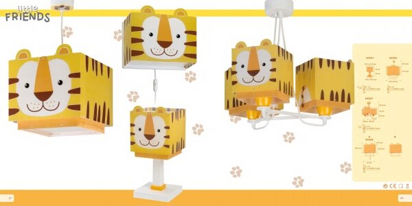 Dalber 64567 - Lustră copii LITTLE TIGER 3xE27/60W/230V
