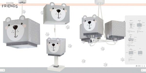 Dalber 64572 - Lustră copii LITTLE TEDDY 1xE27/60W/230V