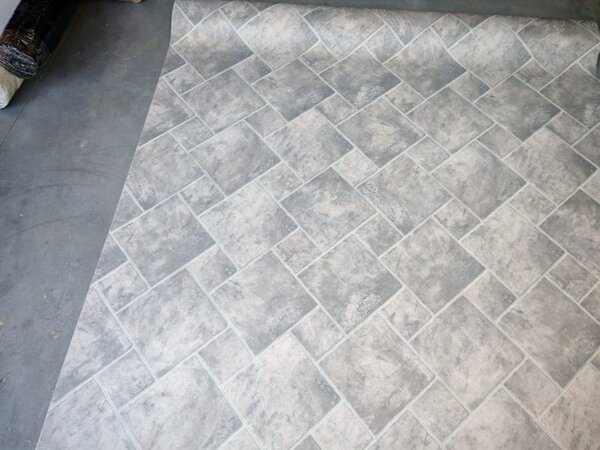 Linoleum Model Sand Stone 911, Latime 200 cm, Gri 2 x 6 m