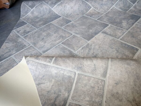 Linoleum Model Sand Stone 911, Latime 200 cm, Gri 2 x 6 m