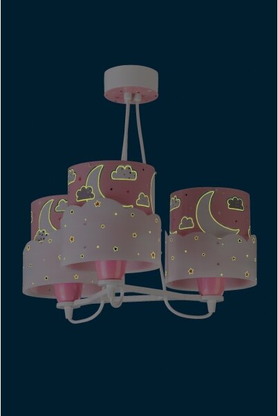 Dalber 61237S - Lustră copii MOON 3xE27/60W/230V