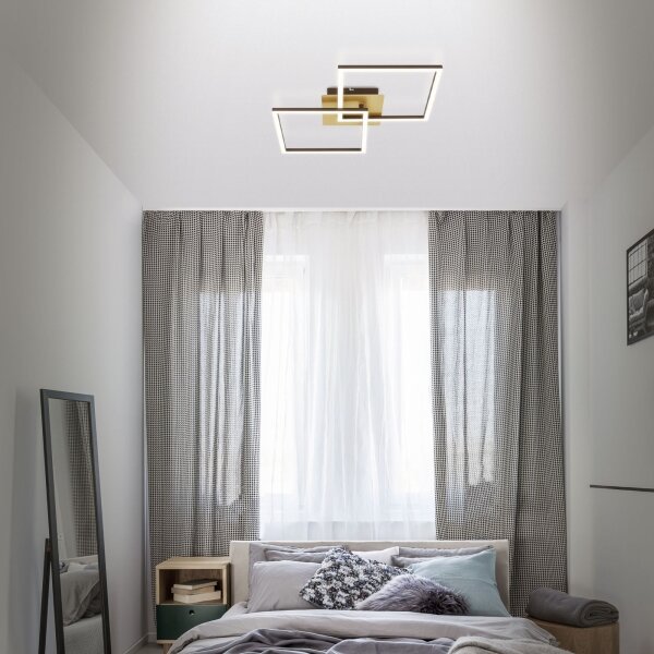 Plafonieră LED dimabilă FRAME 2xLED/11W/230V auriu Briloner 3210-017