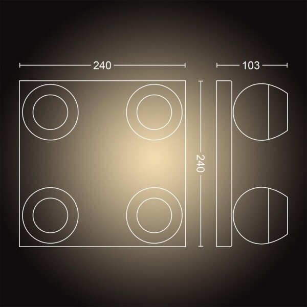 Philips 50474/30/P6 - Spot LED dimabil Hue BUCKRAM 4xGU10/5W/230V
