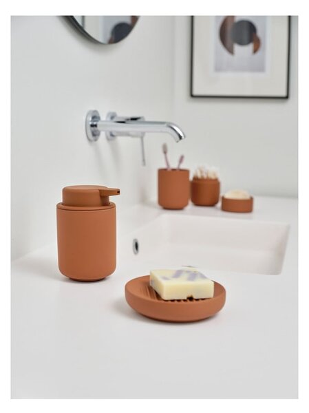 Dozator de săpun lichid portocaliu din gresie ceramică 250 ml Ume – Zone