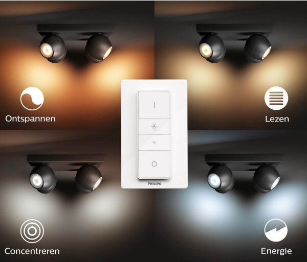 Philips 50474/30/P6 - Spot LED dimabil Hue BUCKRAM 4xGU10/5W/230V