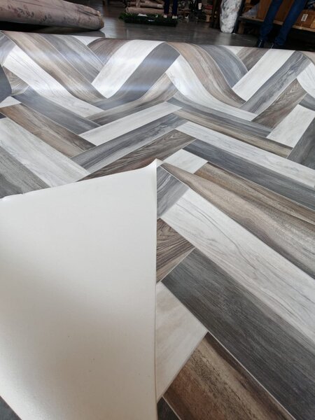Linoleum Model Parchet Venice 961, Latime 200 cm, Gri Bej 2 x 15 m