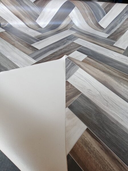 Linoleum Model Parchet Venice 961, Latime 200 cm, Gri Bej 2 x 15 m