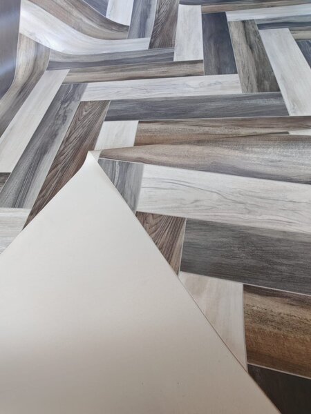Linoleum Model Parchet Venice 961, Latime 200 cm, Gri Bej 2 x 15 m