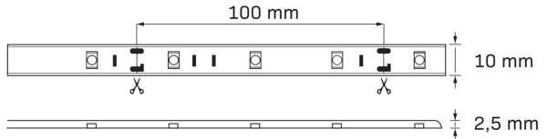 Banda LED RGB reglabilă exterior 5m LED/14W/12V IP65 + telecomandă