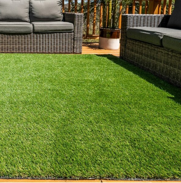 Gazon Artificial Crown, Fir 38 mm, Verde, pentru Grădină, Curte, Terasă și Piscină 1 metru, 10 metri