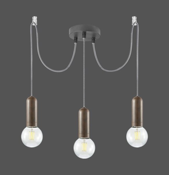 Leuchten Direkt 14776-48 - Lustră pe cablu TURN ME 3xE27/60W/230V