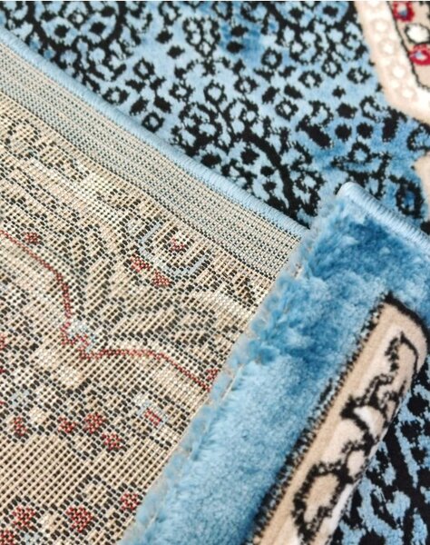 Covor Clasic Queen 12165, Model Oriental, Turcoaz 80x150