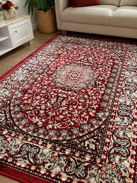 Covor Clasic Queen 07288, Model Oriental, Rosu 50x80