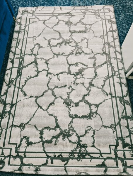 Covor Frida 10457, Fabricat în Uzbekistan, Elegant pentru Living și Dormitor, Gri 50x80