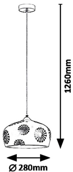 Rabalux 6050 - Lampă suspendată pe cablu GINGER 1xE27/60W/230V