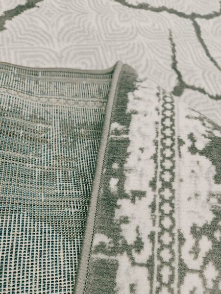 Covor Frida 08912, Fabricat în Uzbekistan, Elegant pentru Living și Dormitor, Gri 50x80