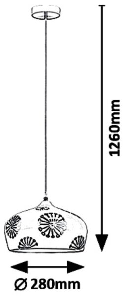 Rabalux 6049 - Pendul pe cablu GINGER 1xE27/60W/230V