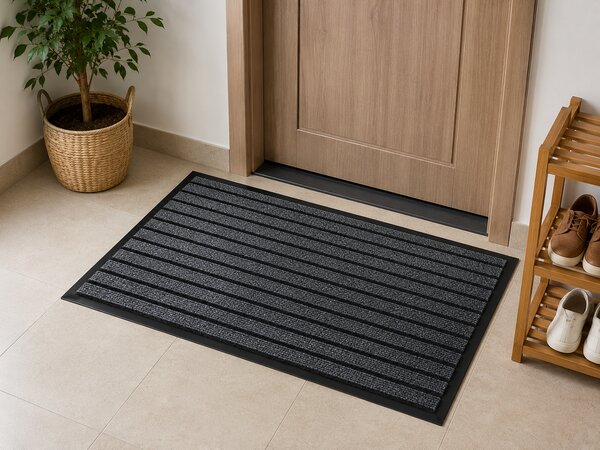 Covoras intrare, Model Grafit 481 004, Dimensiunea 45x75 cm, Gri 45x75